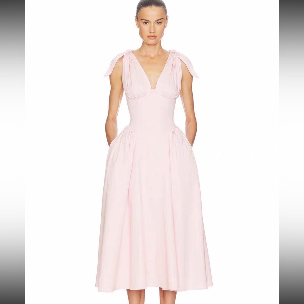 helsa Elegant Women's Pale Pink Midi Dress